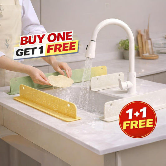 Premium Silicone Sink Splash Guard - 40cm Flexible Water Barrier for Kitchen Sink (BUY ONE GET ONE FREE)